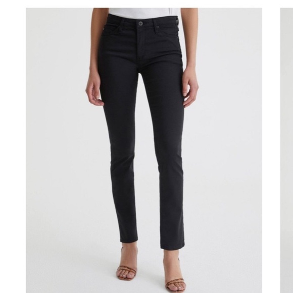 AG The Prima Black Mid Rise Cigarette Jeans